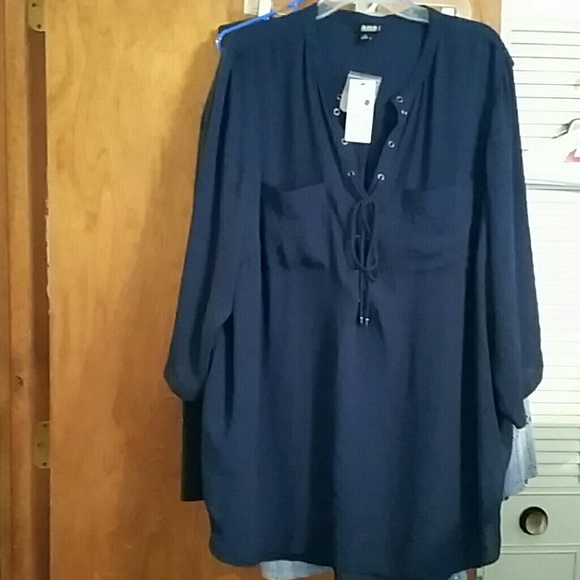 Blouse NWT dark blue A.N.A** CLOSET CLEAR OUT! ! *