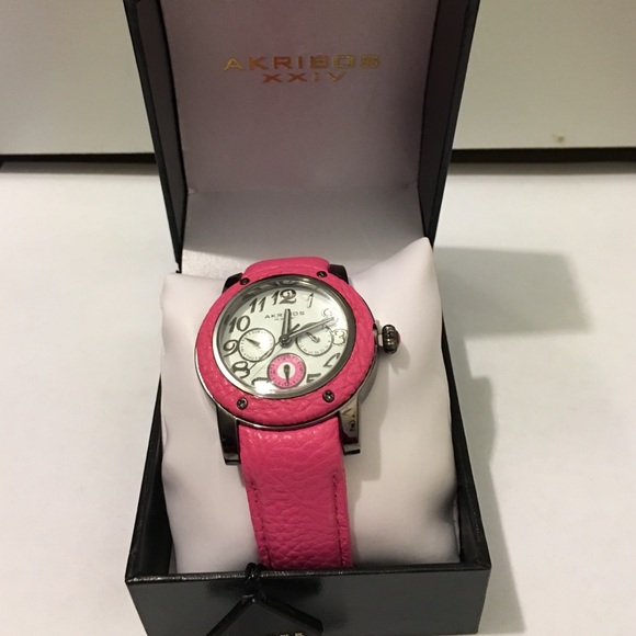 Akribos XXIV pink watch