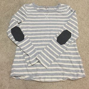 GAP grey and cream striped sweatshirt. Size M