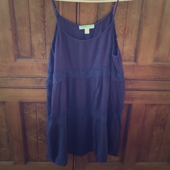 Blue Spaghetti Strap Dress