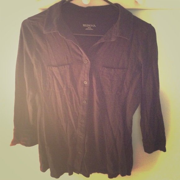 Cotton button-down blouse
