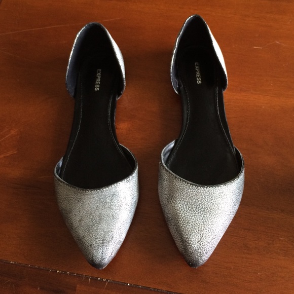 Foiled Pointed Toe Flats