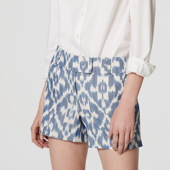 LOFT Riviera Ikat Shorts 12 Large L Short