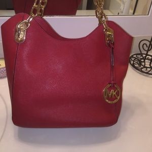 Red Michael Kors Purse
