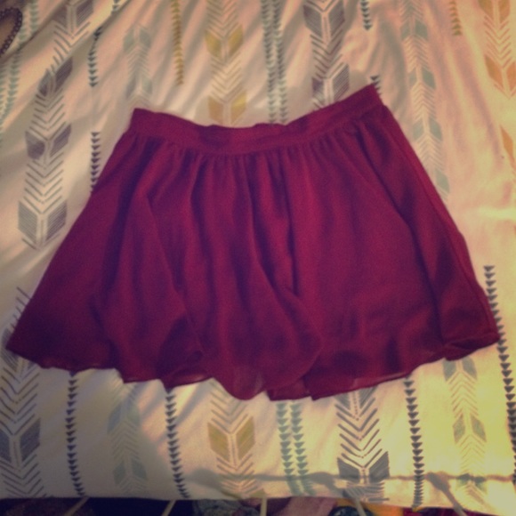 Red mini skirt