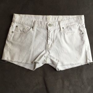 White 7 for All Mankind Jean Shorts