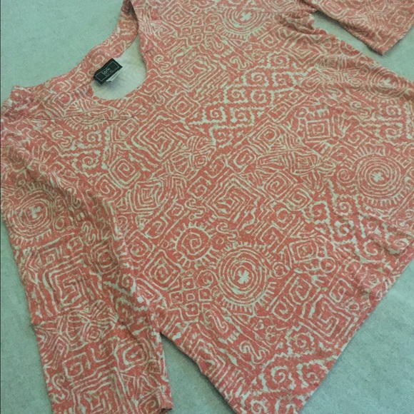 Lark Lane tribal cotton v-neck top size XL - Picture 1 of 3