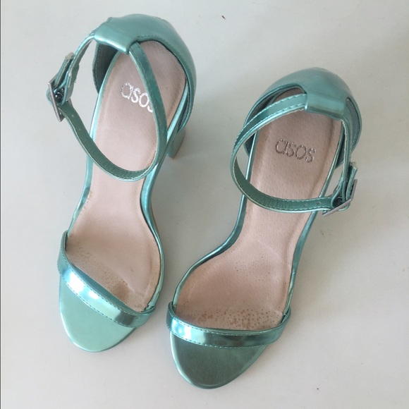 ASOS Metallic Mint Green Heels - Picture 4 of 4