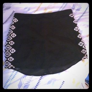 Black mini skirt