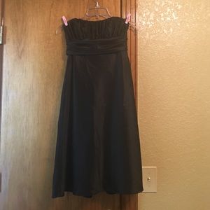 Black strapless dress