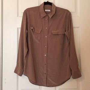 Equipment Taupe Blouse