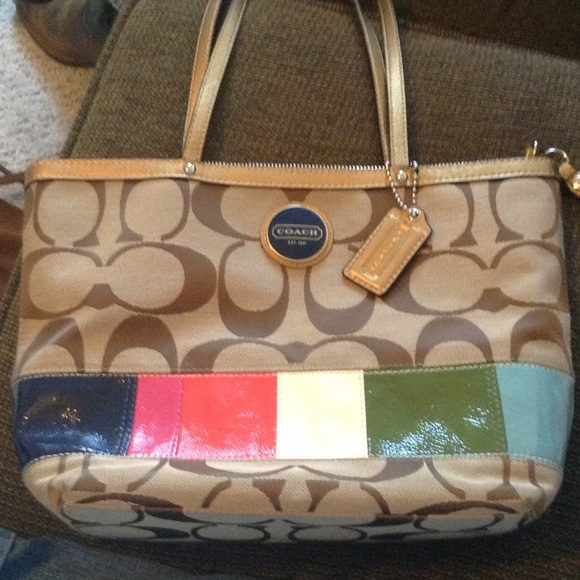 Coach Handbags - Coach bag with leather accent