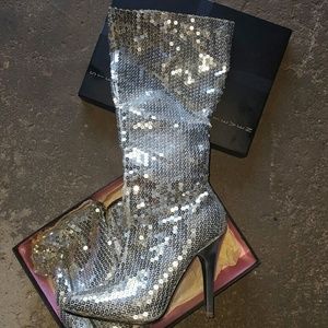 Amazing Steve Madden high heel sequin boots