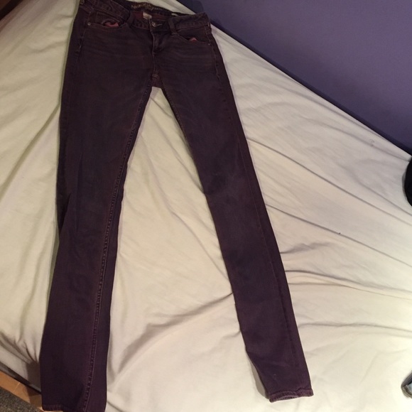 Purple skinny jeans
