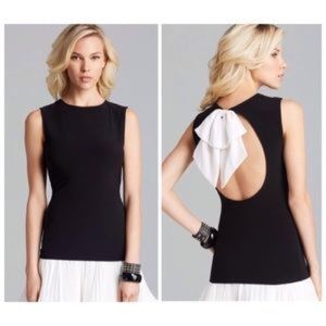 Alice + Olivia black top with bow