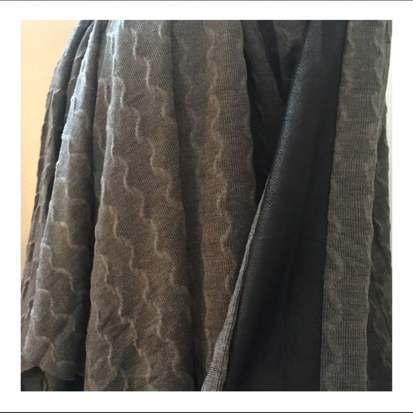 Leather Inset Waterfall Cardigan - Picture 4 of 4