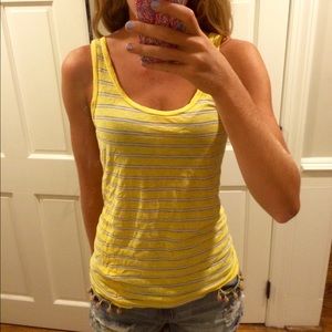 Michael stars yellow striped tank top