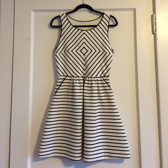 Maeve Mitred Stripe Dress