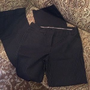 Black pinstriped Editor pants