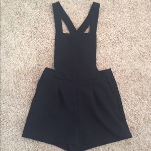 Forever 21 Black Overalls