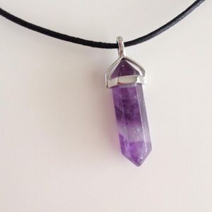 Genuine Amethyst Healing Pendant Choker