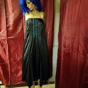 Torrid tube dress with blue tulle underneath