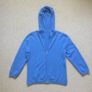 Cashmere Zip-Up Cardigan with hood
