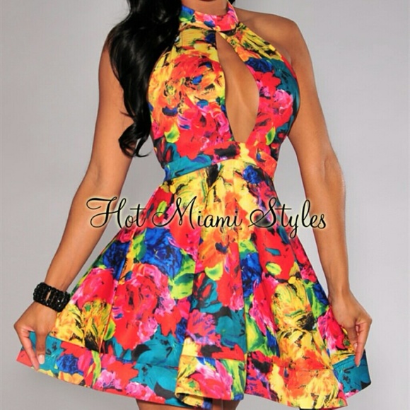 Hot Miami styles floral dress