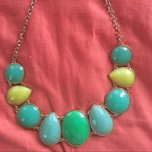 multi color statement necklace