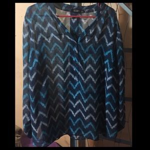 A.n.a. Sheer long sleeve top