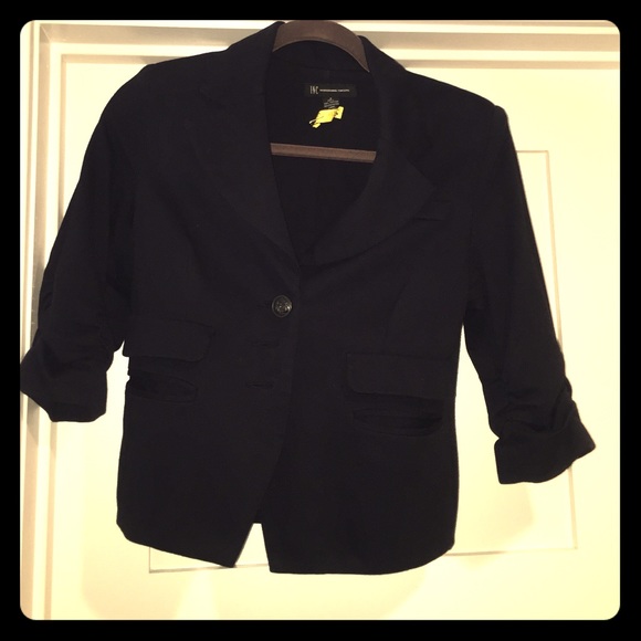Inc black cotton blazer