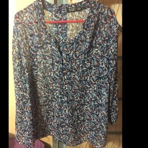 A.n.a. Sheer top- long sleeve