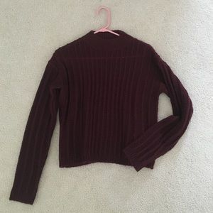 Maroon mock neck sweater