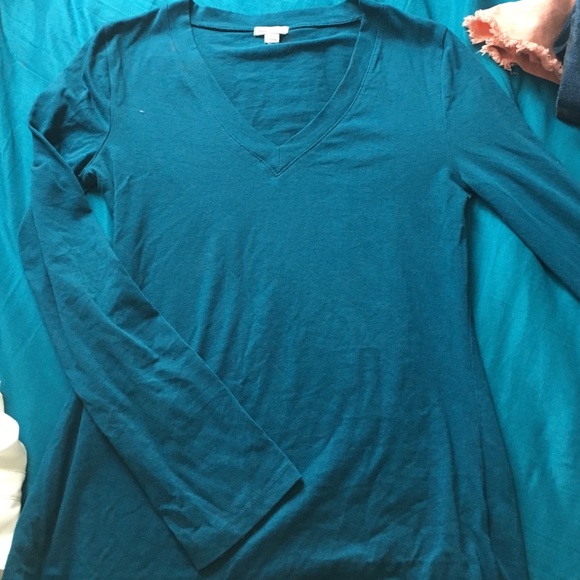 Teal long sleeve top