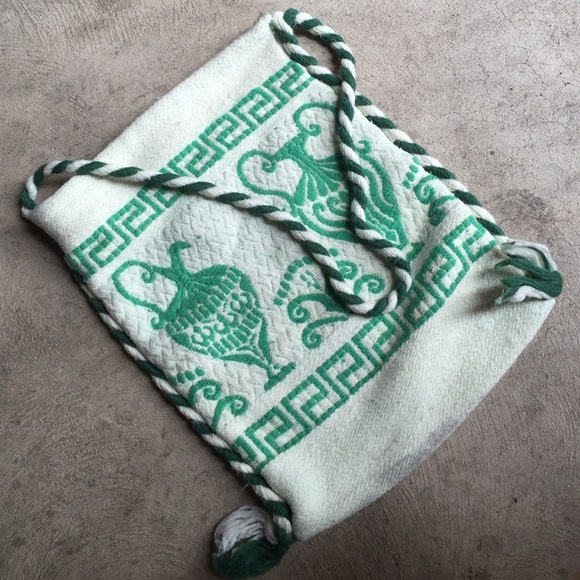 Vintage 70s Greece Hippie Tote Bag - Picture 3 of 4