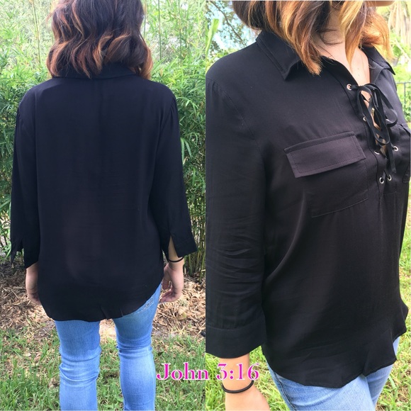 Casual lace up tops - Picture 3 of 3