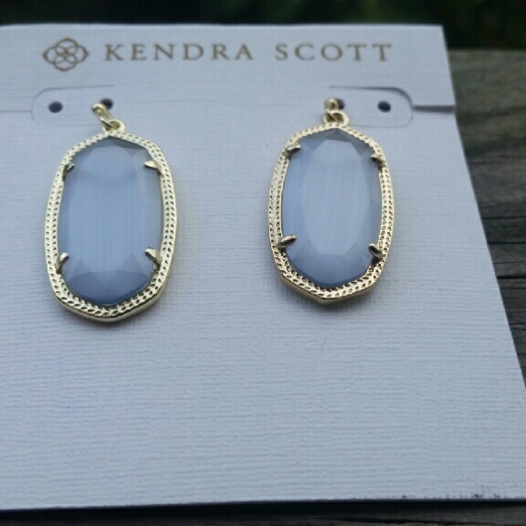 Kendra Scott Slate/Gold Dani Earrings