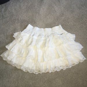 White lace skirt