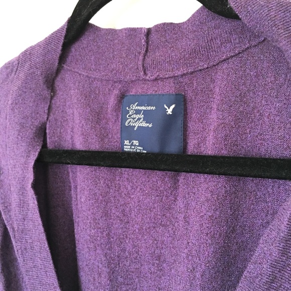 American Eagle purple dolman sleeve cardigan - Picture 2 of 4