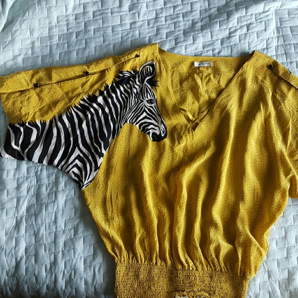 Beautiful Zebra graphic blouse by Leifsdottir