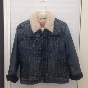levi's denim fur jacket