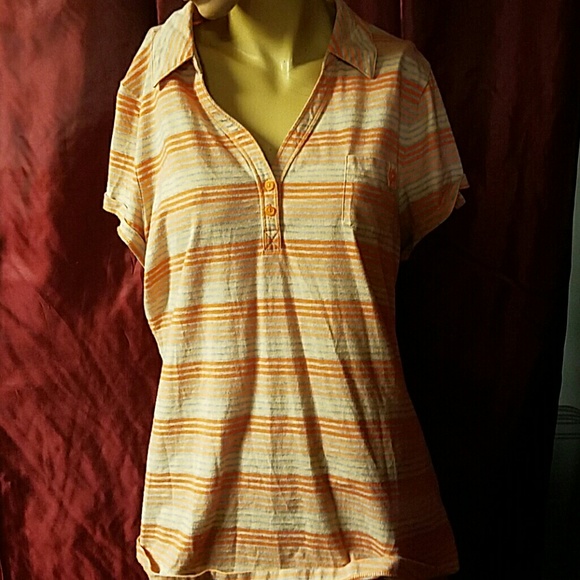 Sonoma peach striped top