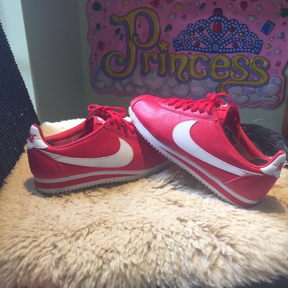 Red Nike Cortez sneakers