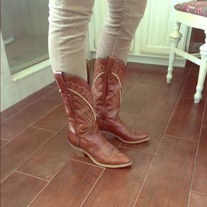 Cowboy boots real leather