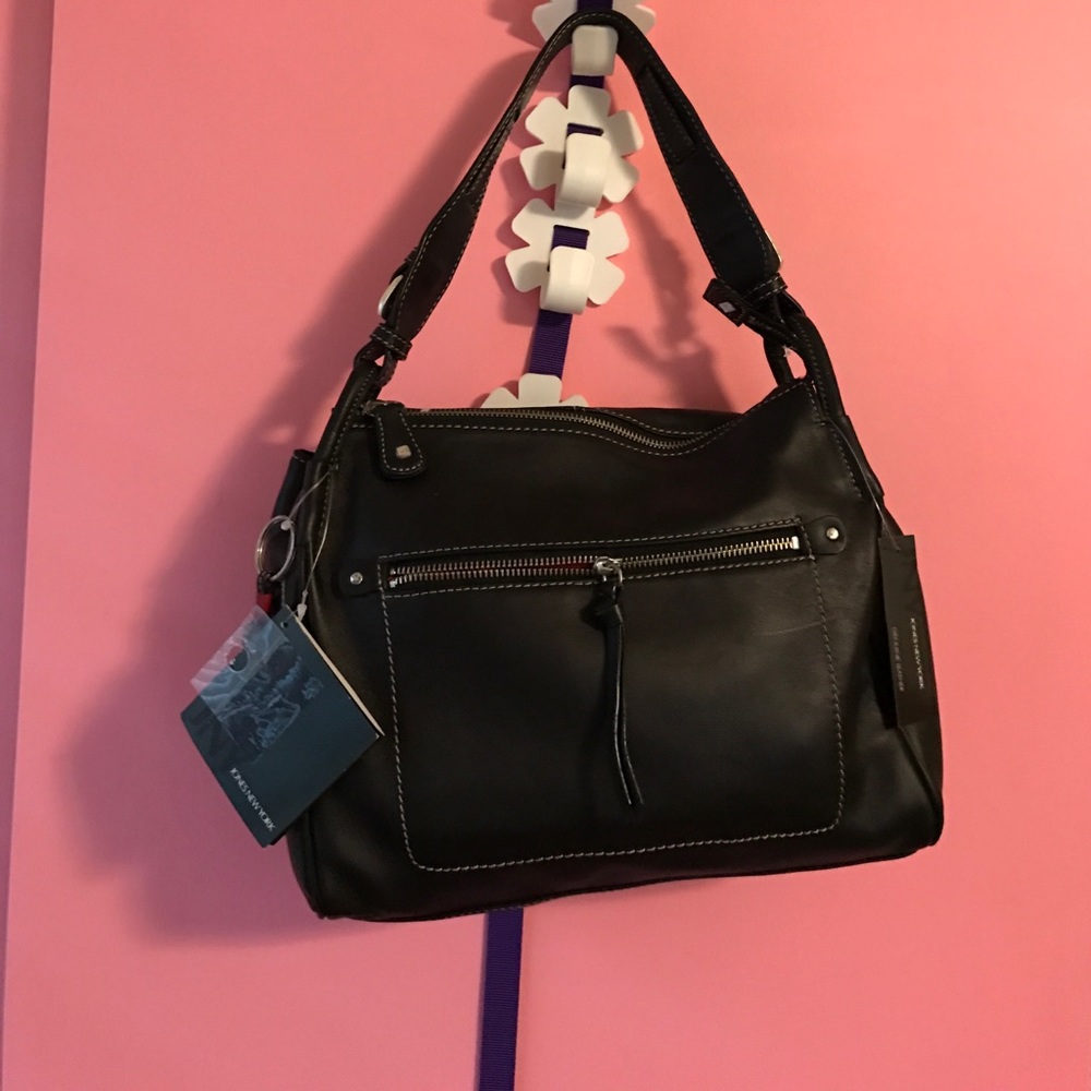 Jones New York black purse. Red inside