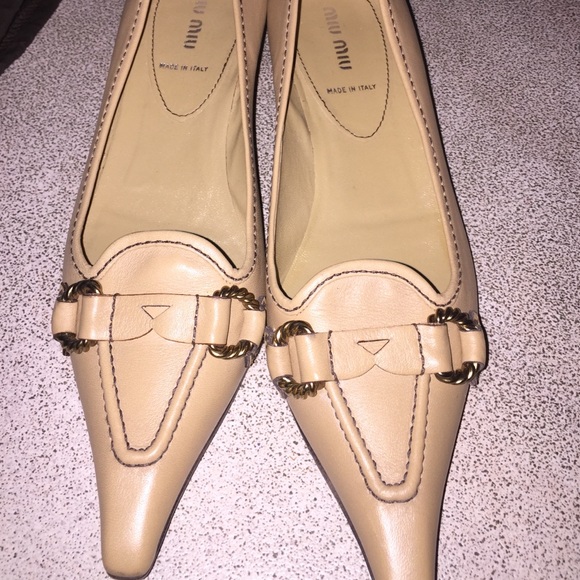 Miu miu beige flats