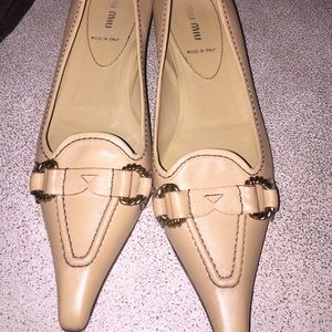 Miu miu beige flats
