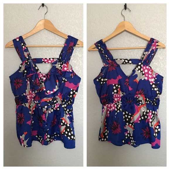 VIBRANT COUTURE FLORAL PRINT TOP - Picture 2 of 4