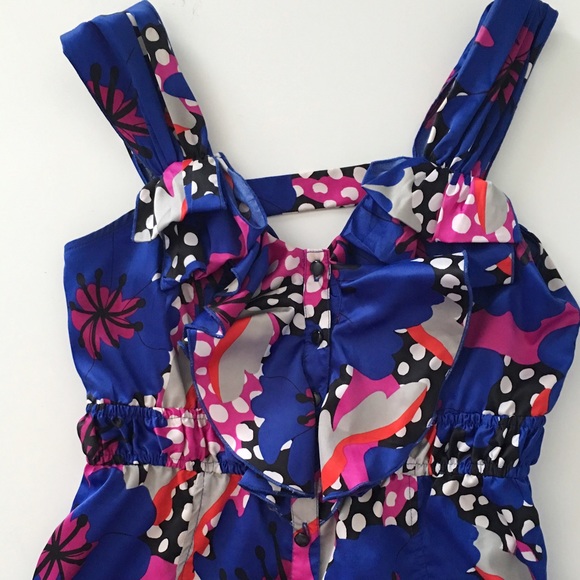 VIBRANT COUTURE FLORAL PRINT TOP