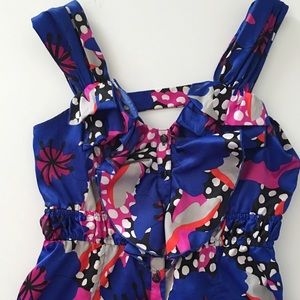 VIBRANT COUTURE FLORAL PRINT TOP